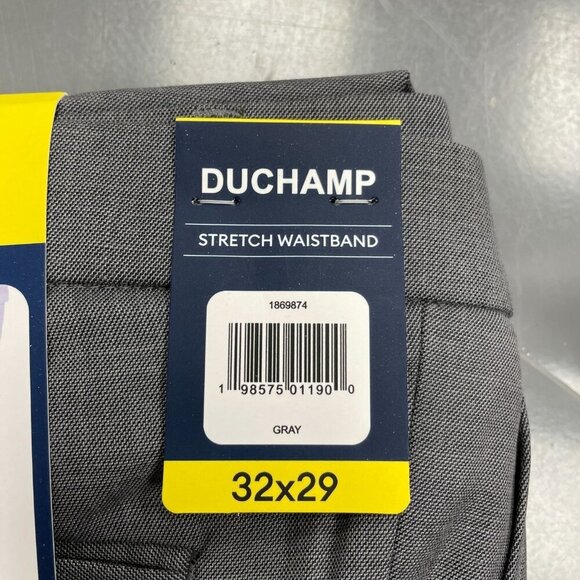 NEW Duchamp Men's 32X29 Gray Dress Pants Stretch Slim Fit - Picture 8 of 11